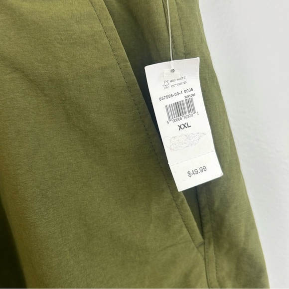 NWT Gap GapFit Khaki Green Drawstring Elastic Waist Shorts Size XXL - Picture 4 of 8